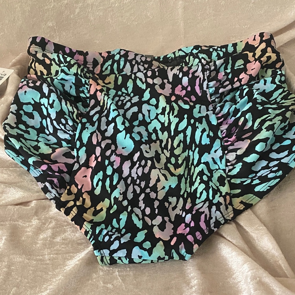 Torrid Colorful Leopard Print Bikini Bottom - Picture 2 of 3